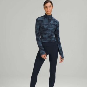 Lululemon Its Rulu Run Cropped Half-Zip 💙🖤